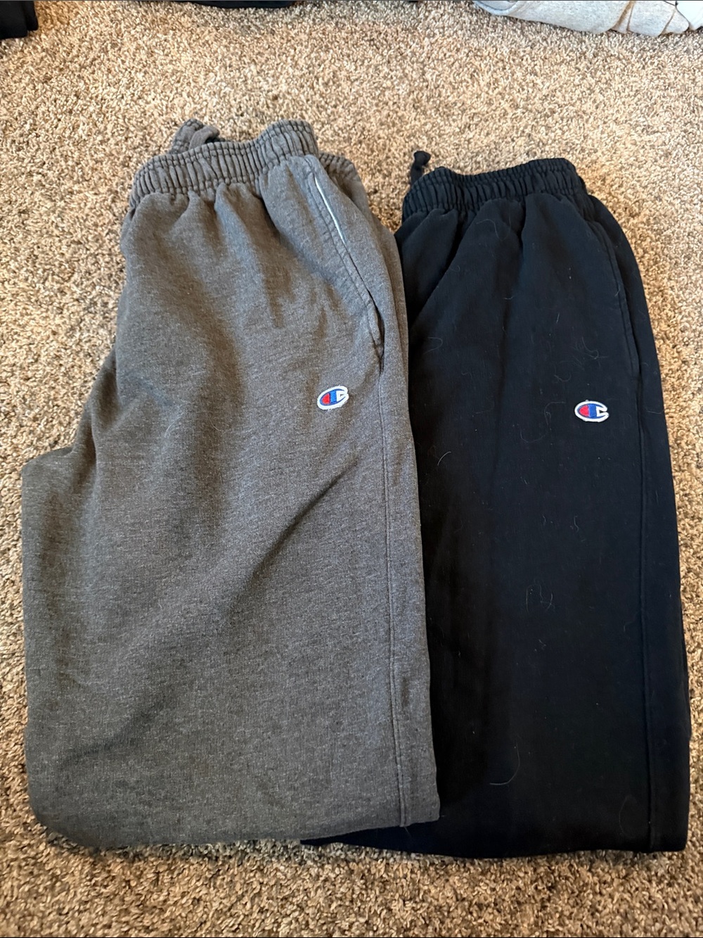 Champion Mens Sweatpants in Gray & Black - 2-Pack
